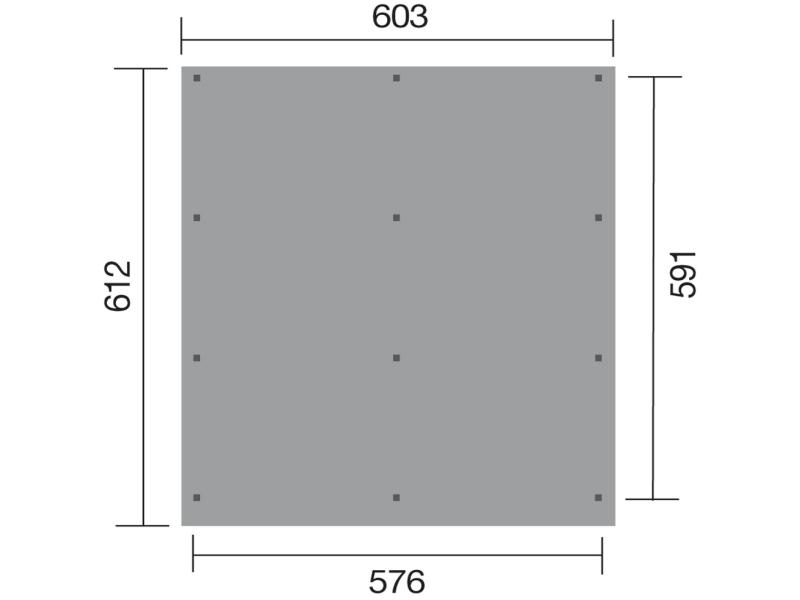 Weka Carport 618 Größe 2 ohne Dachplatten