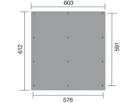 Weka Carport 618 Größe 2 ohne Dachplatten