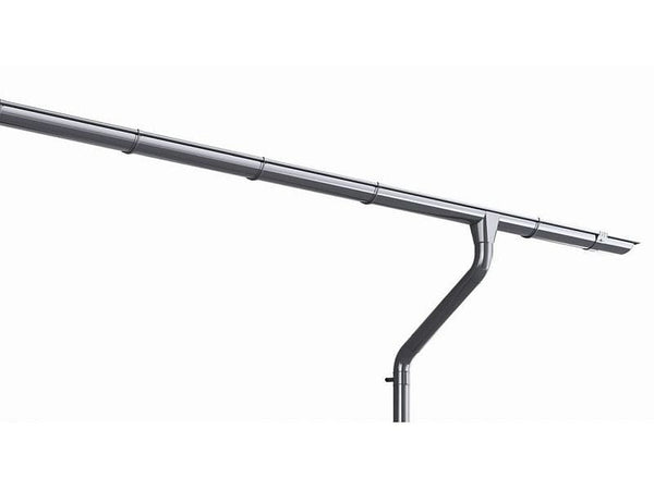 Weka Dachrinnen Set verzinkt Gr. 2, 600 cm für Satteldächer