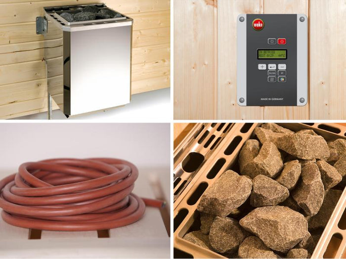 weka Design-Sauna 1 inkl. 7,5 kW BioS-Ofenset