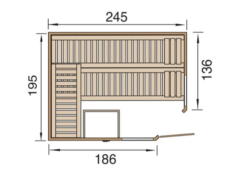 Weka Design-Sauna KEMI Eck 2 GTF