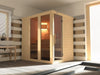 Weka Design-Sauna KEMI PANORAMA 1 inkl. 7,5 kW BioS-Ofenset
