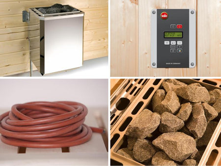 Weka Design-Sauna KEMI PANORAMA 1 inkl. 7,5 kW BioS-Ofenset