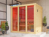 Weka Design-Sauna KEMI PANORAMA 2 inkl. 7,5 kW OS-Ofenset