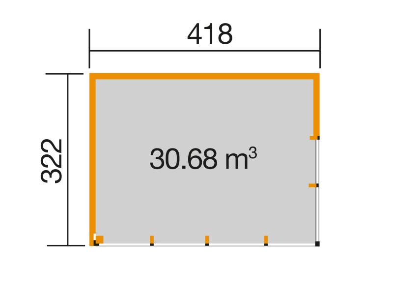 Weka Designhaus 412 Gr. 2 44 mm hellgrau