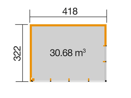 Weka Designhaus 412 Gr. 2 44 mm hellgrau