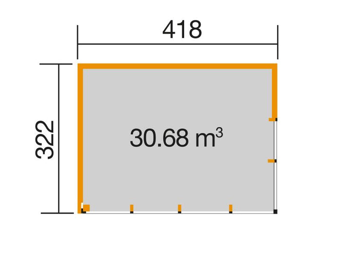 Weka Designhaus 412 Gr. 2 44 mm hellgrau