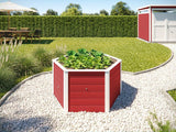 Weka Elementhochbeet 6-Eck 669 schwedenrot