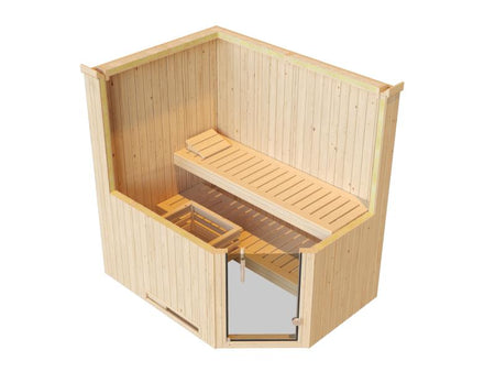 Weka Elementsauna Varberg 1 GT Trend inkl. 7,5 kW BioS-Ofenset