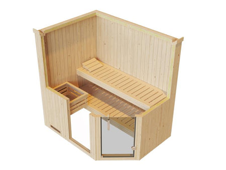 Weka Elementsauna Varberg 1 GTF Trend inkl. 7,5 kW BioS-Ofenset