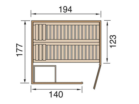 Weka Elementsauna Varberg 2 GT