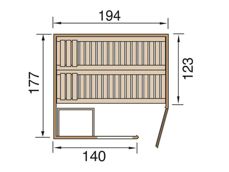Weka Elementsauna Varberg 2 GTF