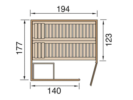 Weka Elementsauna Varberg 2 HT