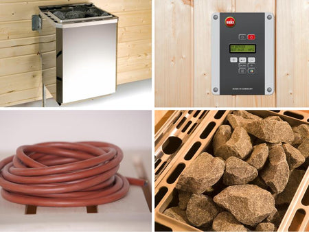 Weka Elementsauna Varberg 3 GT inkl. 7,5 kW BioS-Ofenset