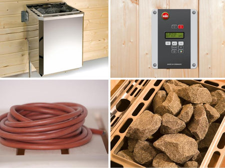 Weka Elementsauna Varberg 3 GTF Sparset 7,5 kW BioS-Ofenset