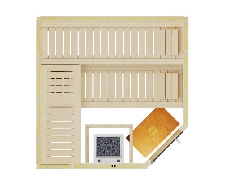 Weka Elementsauna Varberg 3 GTF Trend inkl. 7,5 kW OS-Ofenset