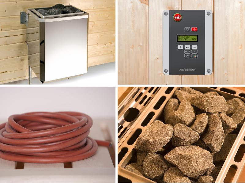 Weka Elementsauna Varberg 3 GTF Trend inkl. 7,5 kW OS-Ofenset