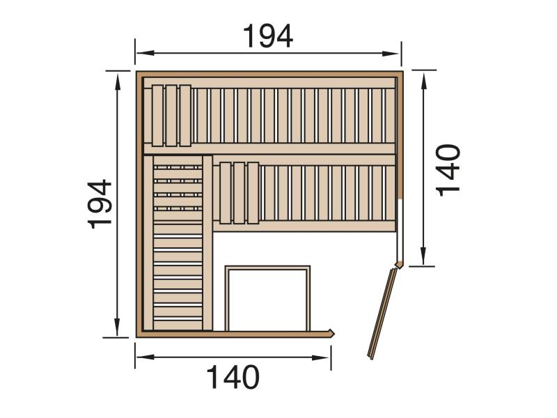 Weka Elementsauna Varberg 3 GTF