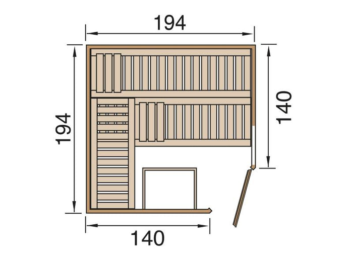 Weka Elementsauna Varberg 3 GTF