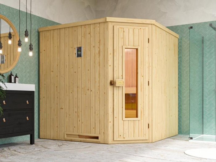 Weka Elementsauna Varberg 3 HT inkl. 7,5 kW BioS-Ofenset