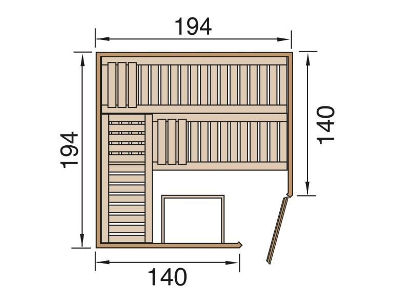 Weka Elementsauna Varberg 3 HT