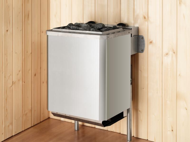 Weka Elementsauna Varberg 3, inkl. 9 kW Ofen Kompakt integr. Steuerung, isolierte Holztür