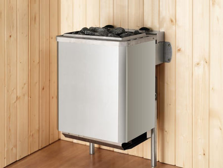 Weka Elementsauna Varberg 3, inkl. 9 kW Ofen Kompakt integr. Steuerung, Ganzglastür und Fenster