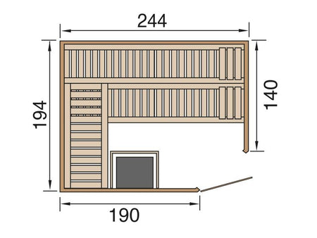 Weka Elementsauna Varberg 4 GT Trend inkl. 7,5 kW BioS-Ofenset