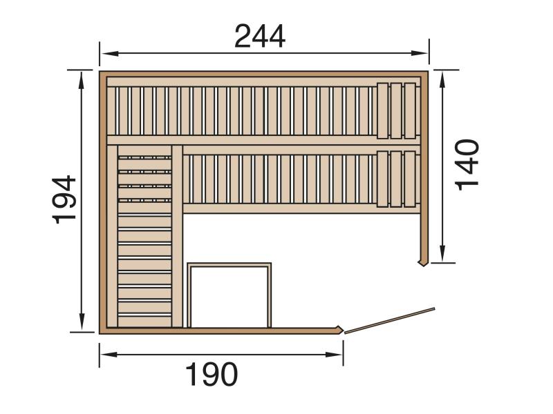 Weka Elementsauna Varberg 4 GTF Trend