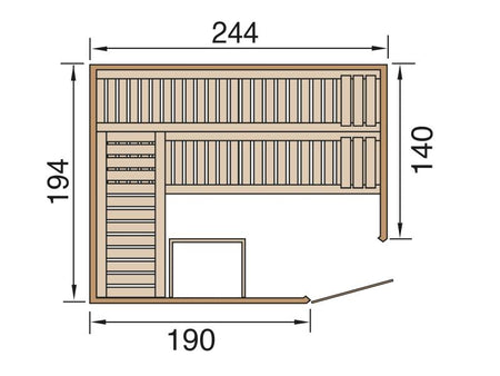 Weka Elementsauna Varberg 4 GTF Trend