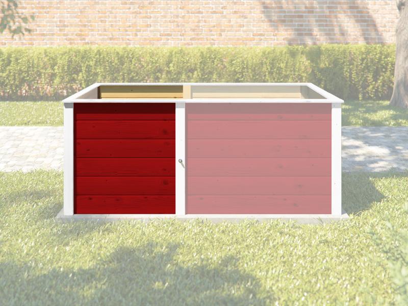 Weka Ergänzungssatz Hochbeet Modular, 21 mm, rot