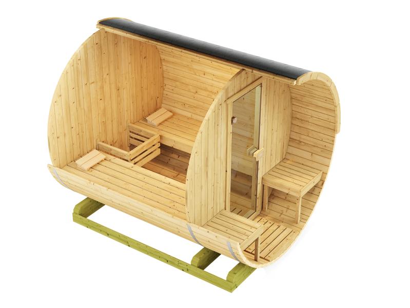 Weka Fasssauna FS 198, ohne Ofen