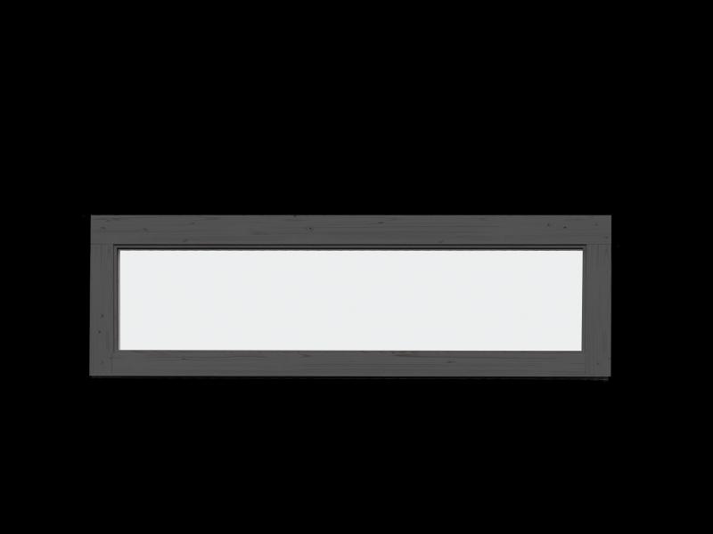 Weka feststehendes Fenster für Batu , 150 x 45 cm, dark grey