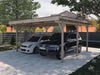 Weka Flachdach-Doppelcarport 616