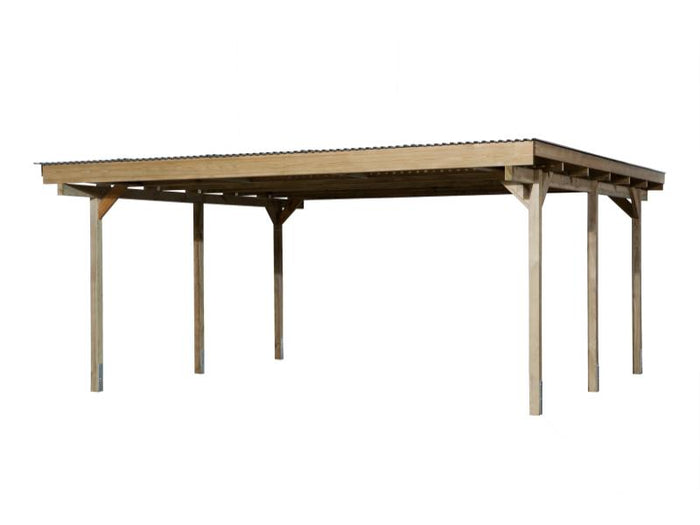 Weka Flachdach-Doppelcarport 616