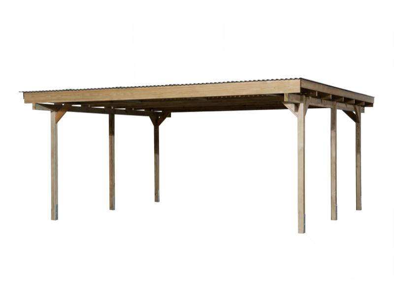 Weka Flachdach-Doppelcarport 616