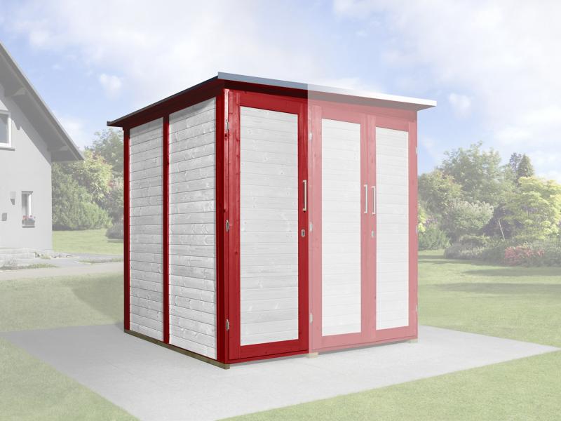 Weka Garten [Q] Erweiterung Modul [SaveBike] schwedenrot