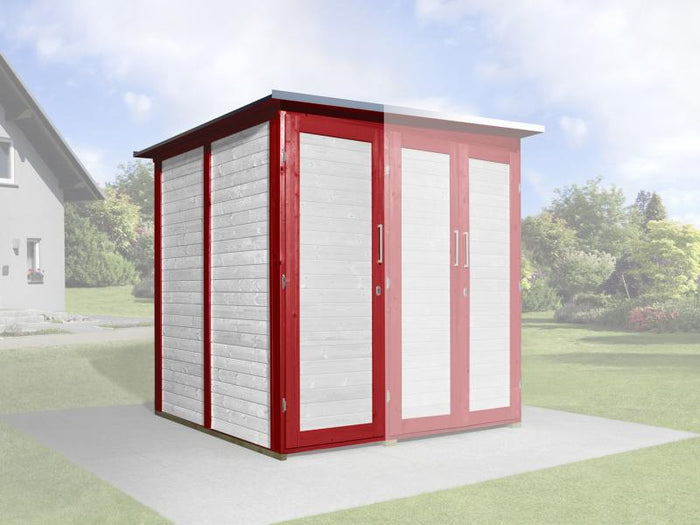 Weka Garten [Q] Erweiterung Modul [SaveBike] schwedenrot
