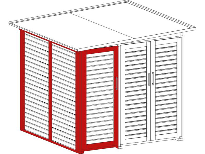 Weka Garten [Q] Erweiterung Modul [SaveBike] schwedenrot