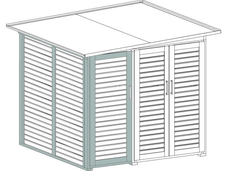 Weka Garten [Q] Erweiterung Modul [SaveBike] grau