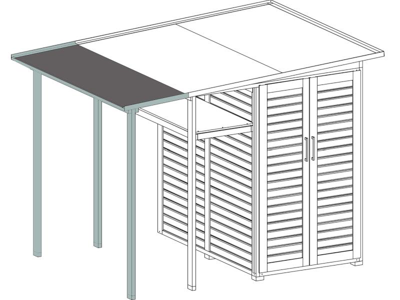 Weka Garten [Q] Erweiterung Modul [Family] grau