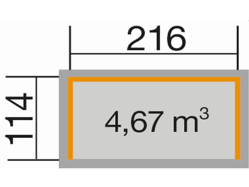 Weka Garten Brennholzlager / Unterstellplatz 663 B Gr. 1, 19 mm, kdi