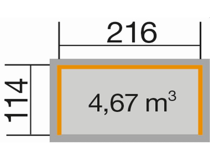 Weka Garten Brennholzlager / Unterstellplatz 663 B Gr. 1, 19 mm, kdi