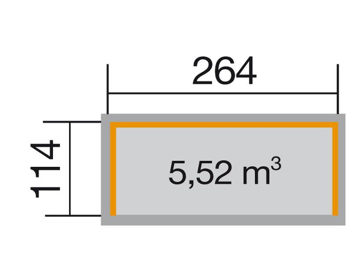 Weka Garten Brennholzlager / Unterstellplatz 663 B Gr. 2, 19 mm, kdi