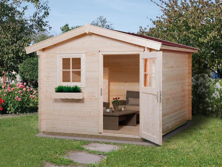 Weka Gartenhaus 106 Gr 5 Vordach 20 cm 28 mm