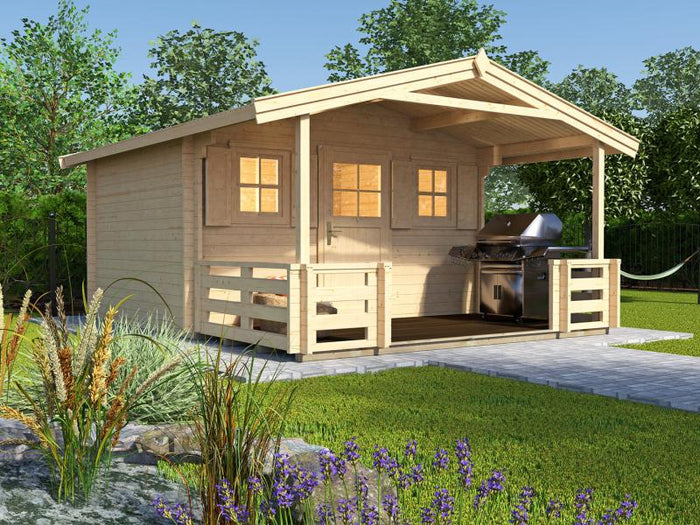 Weka Gartenhaus 110 Gr. 2 Vordach+Terrasse