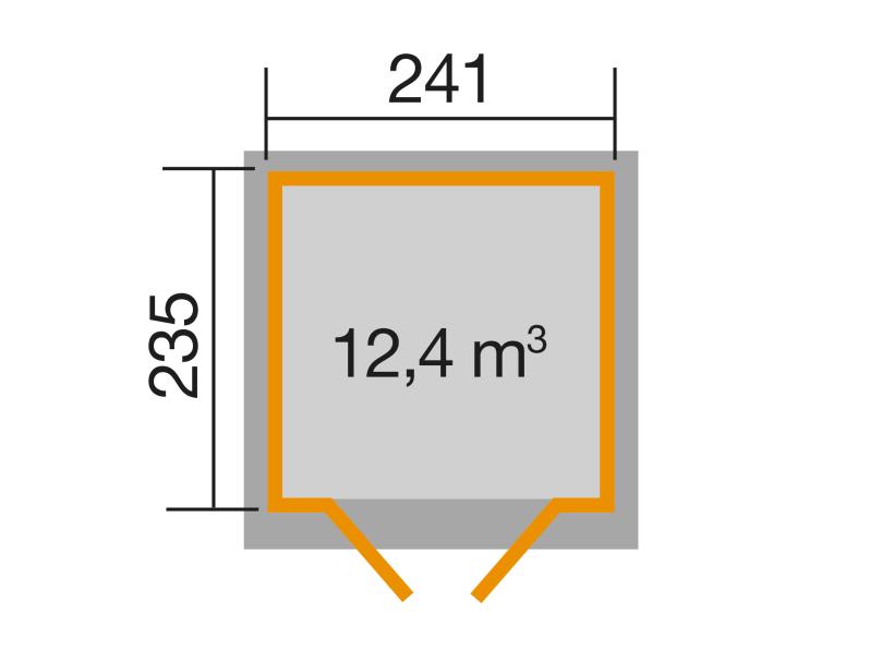 Weka Gartenhaus 122 Gr. 2 anthrazit
