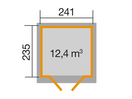 Weka Gartenhaus 122 Gr. 2 natur