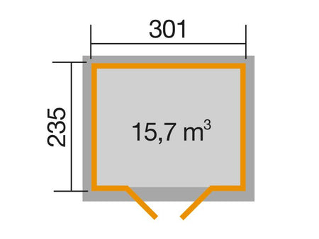 Weka Gartenhaus 122 Gr. 4 DT schwedenrot