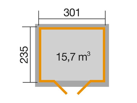 Weka Gartenhaus 122 Gr. 4 grau 28 mm